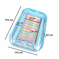 LUARO aufblasbare Schwimmmatratze, Sonnenliege mit Kissen, transparent – Produktabbildung 7
