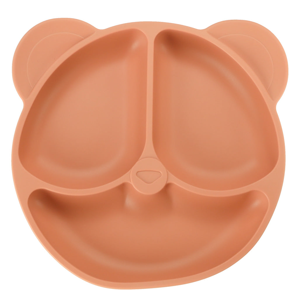 IKONKA Silikon Tischbesteck für Baby 4er Set orange Teddybär – Produktabbildung 2