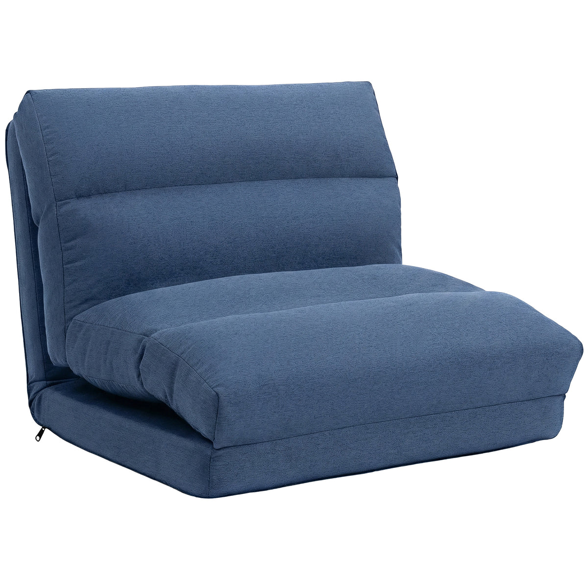 Bean bag with bed function, adjustable backrest, foldable, up to 120kg, 70 x 72 x 56 cm, dark blue