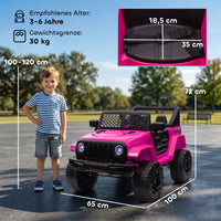 Kids' 12V Electric Ride-On Car with Remote Control, 2 Motors, LED, Horn, for Children Aged 3-6, 100x65x72 cm (3)