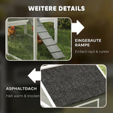 PawHut Hühnerstall aus Holz mit Auslauf Nistkasten Asphaltdach herausziehbar Tablett für 4-6 Hühner – Produktabbildung 8