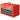 Toolbox with 3 drawers, 1 compartment, sturdy steel latches, 45 x 24 x 27 cm, red