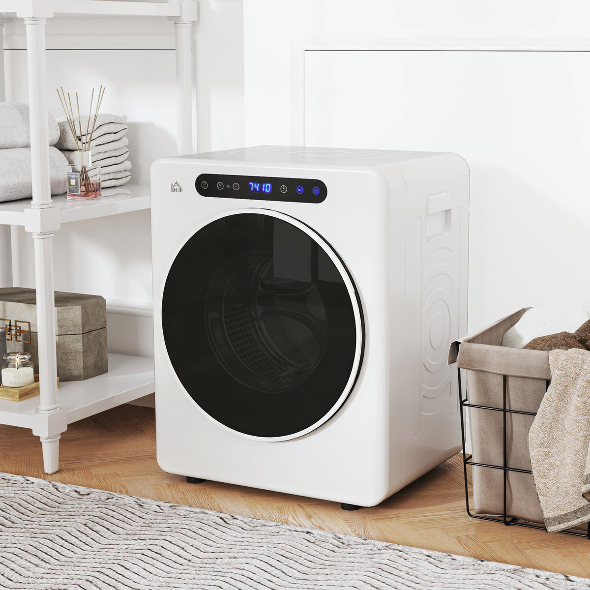 Tumble dryer, 6 programs, 40-60℃, 5 kg capacity, compact, touch control, white (2)