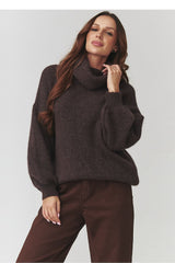  Rollkragenpullover model 220794 Makadamia 