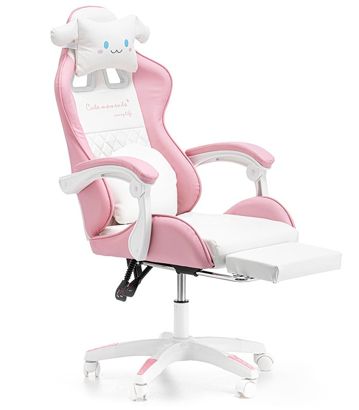 Gamingstuhl für Kinder mit ausziehbarer Fußstütze und Massagefunktion - pink – Produktabbildung 2