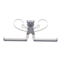 Multifunktionaler Haken mit Teddybär - grau.