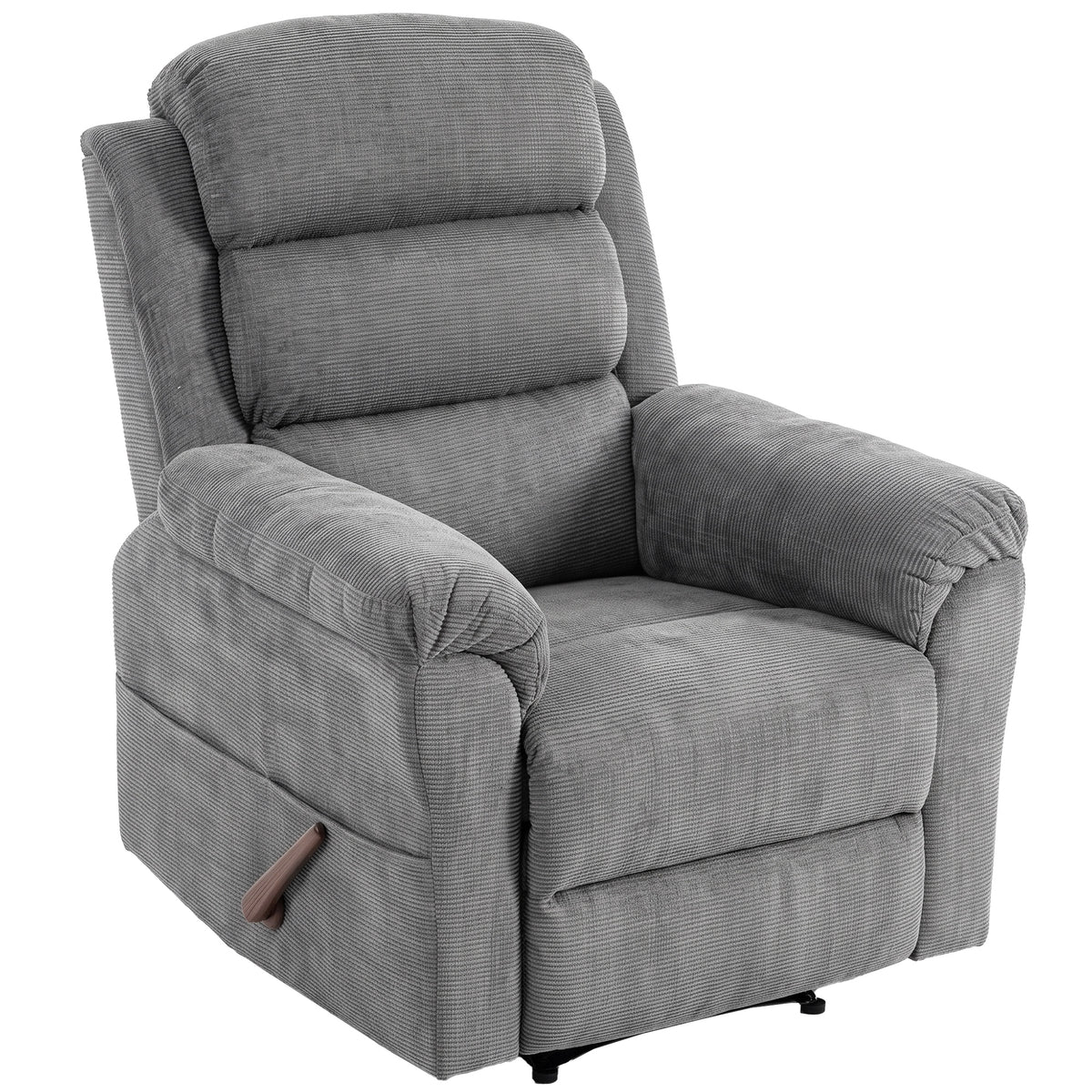 Massagerelaxfauteuil met warmtefunctie, verstelbare hoofdsteun en wall-hugger-functie, grijs