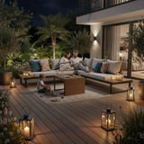 Gartenmöbelset MARBELLA mit Ecksofa und Tisch GRAU – Produktabbildung 4