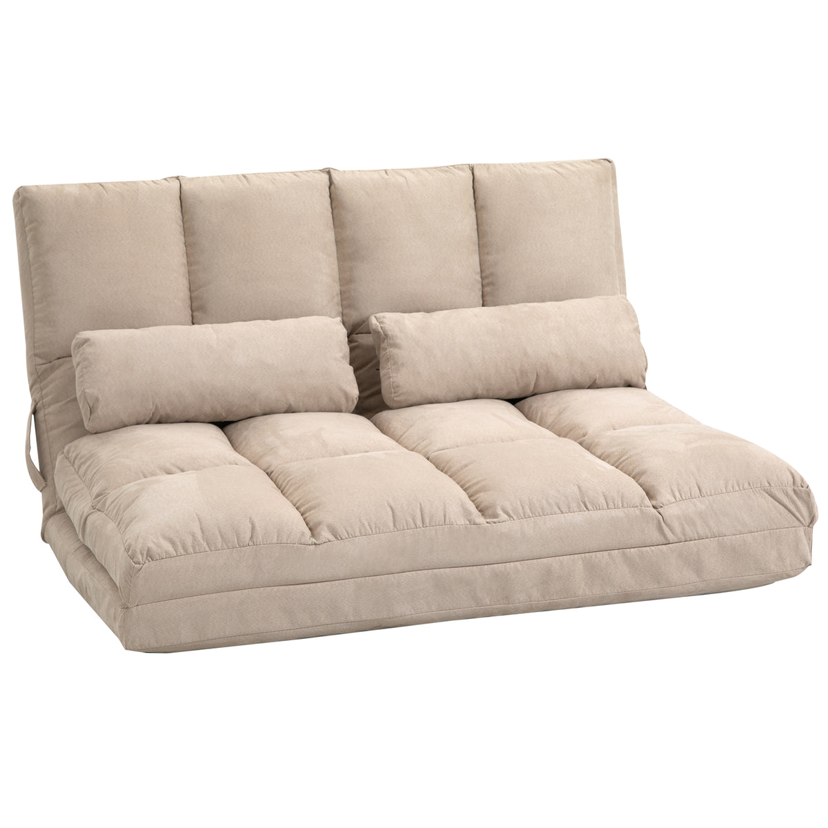 2-in-1 Floor Chair, Backrest, Adjustable, 102 x 73 x 60 cm, Beige
